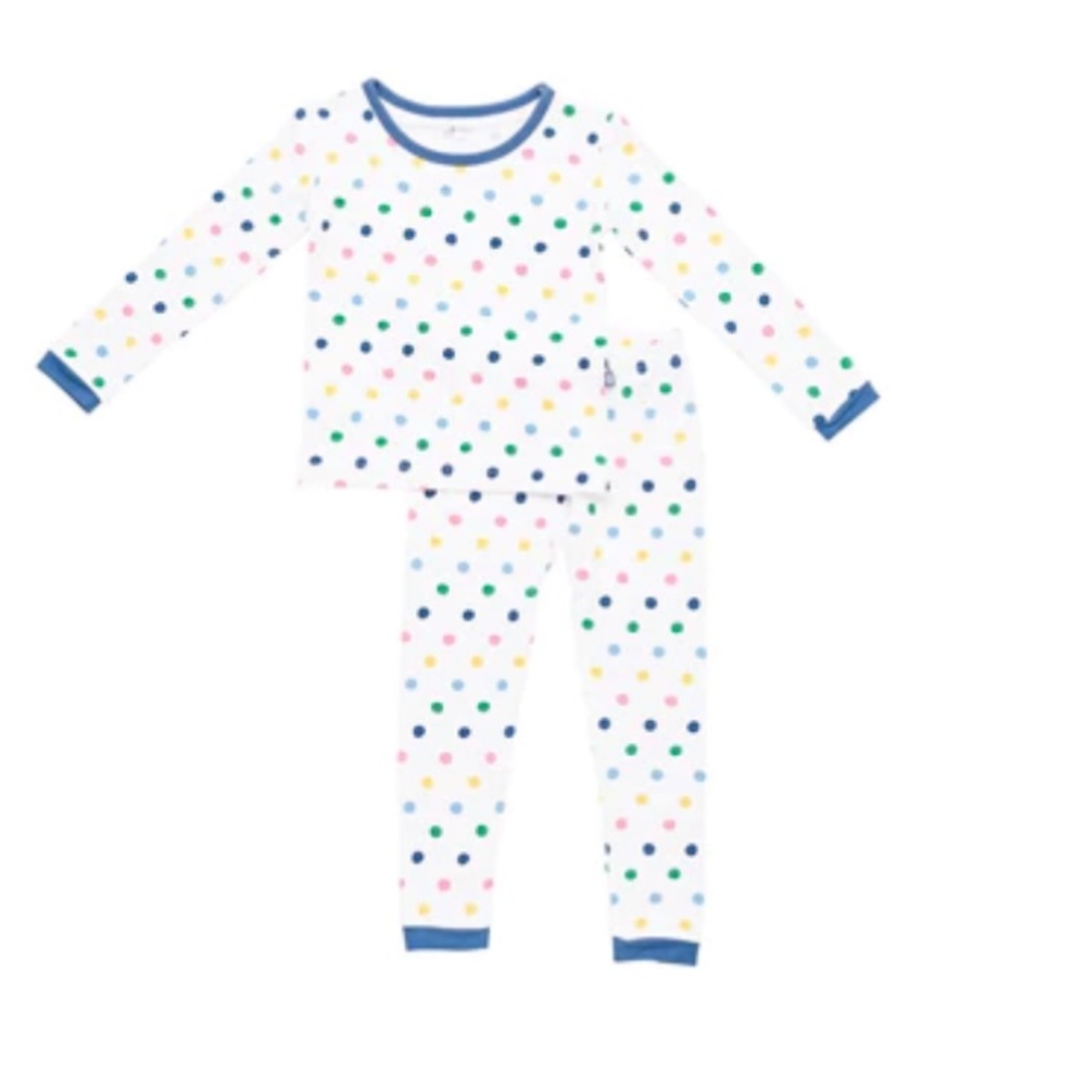 KYTE BABY TODDLER 2 pc LONG SLEEVE PAJAMA SET IN SPRING POLKA DOT 2T